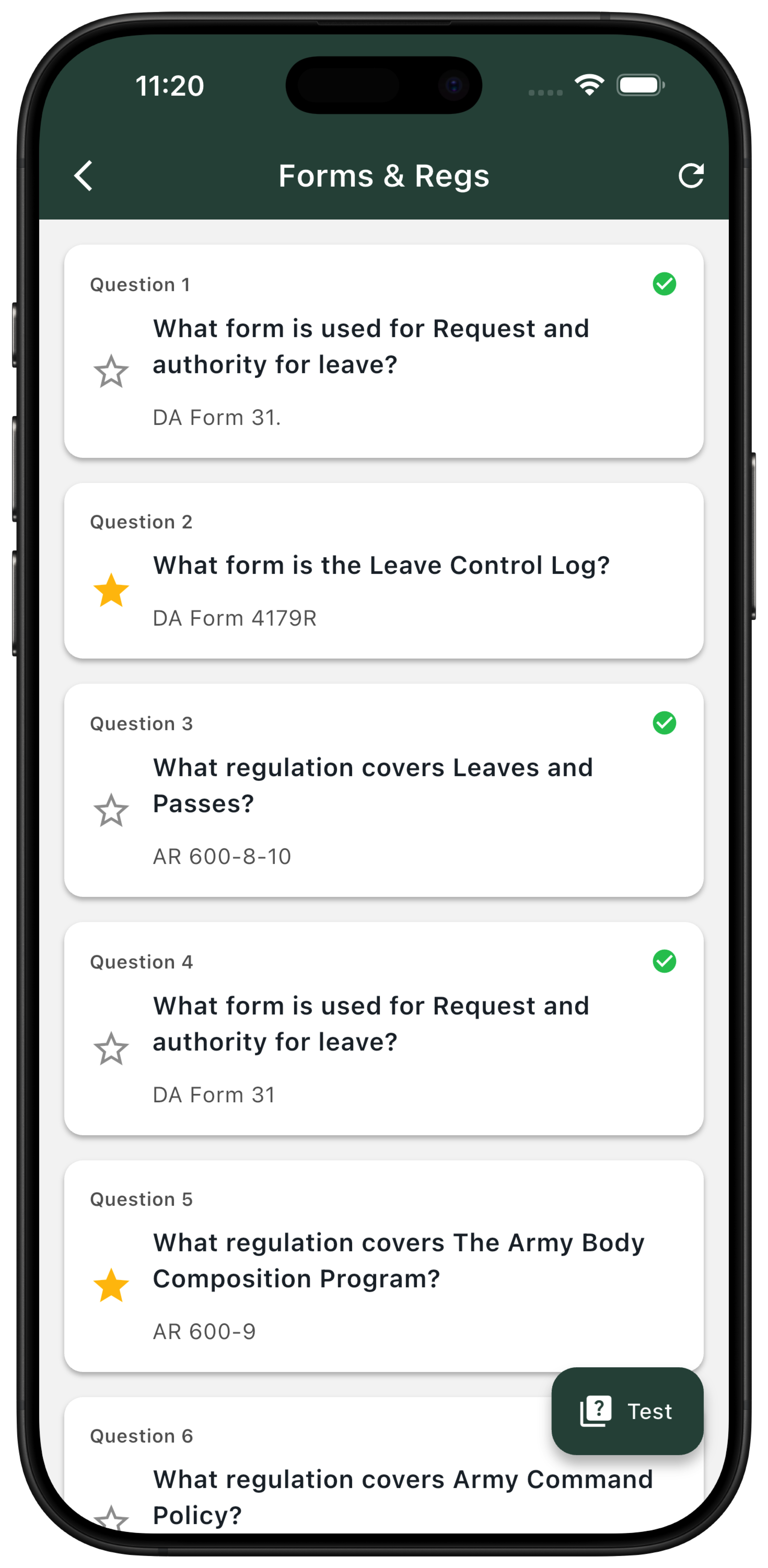 Army promotion board study questions and answers screen
